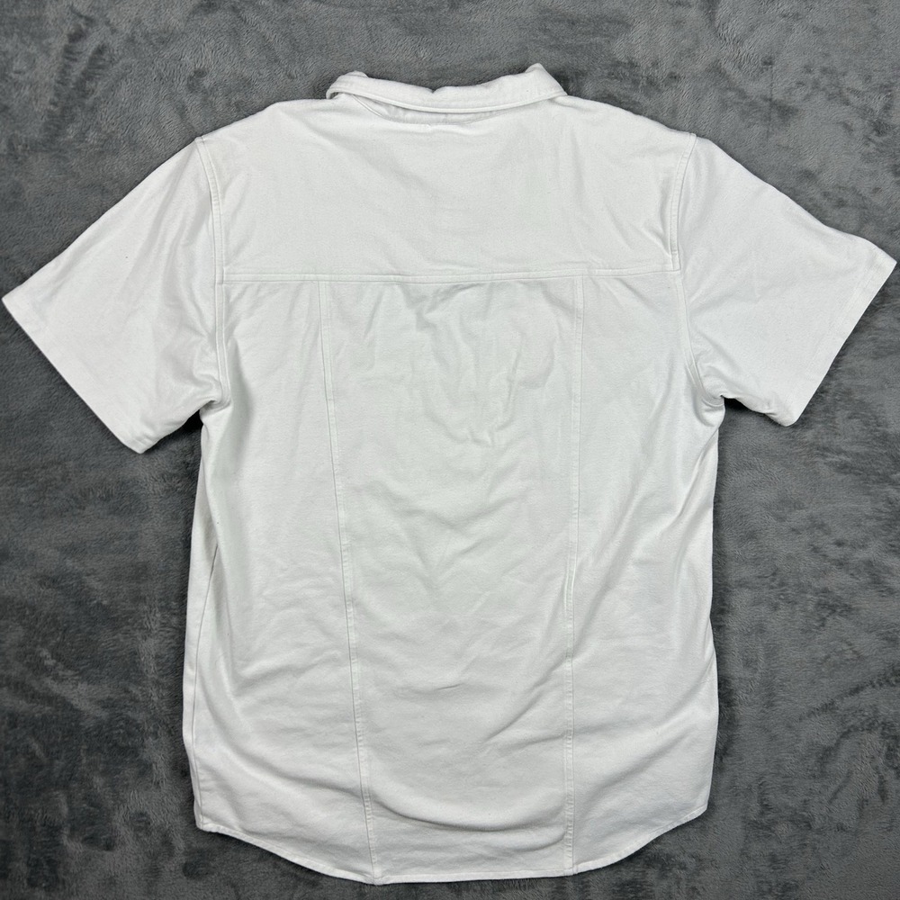 Western Rise Men's M White Short Sleeve Polo Golf Shirt Cotton Blend Stretch - Picture 7 of 14